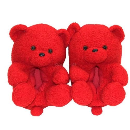 Pantoufles De Noël En Peluche Pour Femmes, Pantoufles De Maison En Fausse Fourrure, Tongs Fourrure Pour Femmes