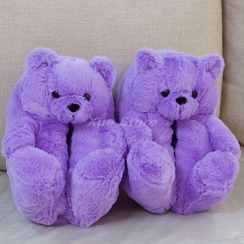 Pantoufles De Noël En Peluche Pour Femmes, Pantoufles De Maison En Fausse Fourrure, Tongs Fourrure Pour Femmes