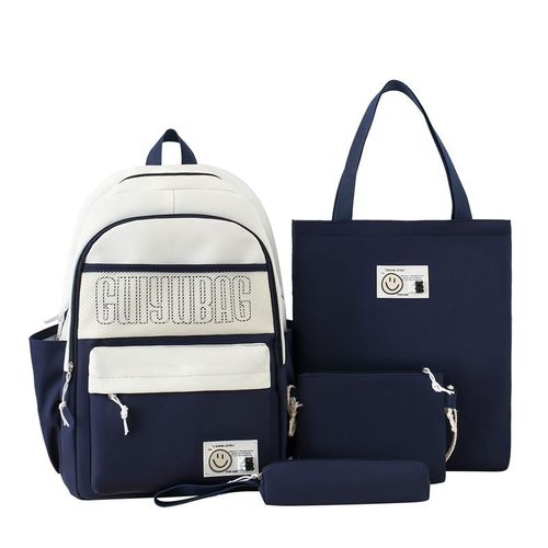 Sac à dos à la mode pour femmes, sac de lycée, grande capacité, quatre pièces SHB9012