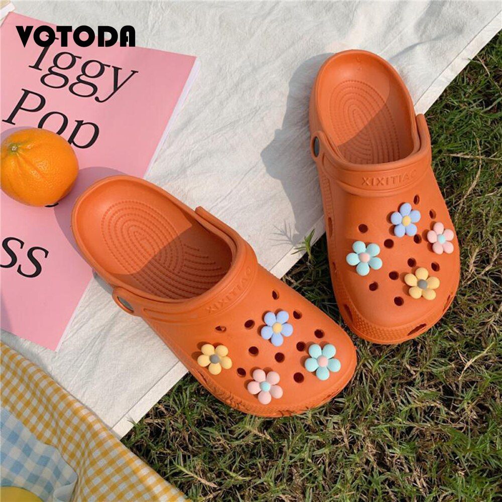 Pantoufles De Plage Pour Femmes, Sandales Trous Eva, Sabots Plats De Loisirs En Plein Air, Maison, Tongs De Jardin Mignonnes Pour Dames, Diapositives De Charme Diy