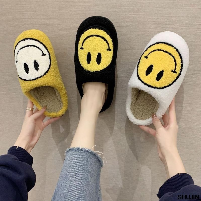 Pantoufles De Visage Smiley Pour Femmes Et Hommes, Pantoufle... - 9