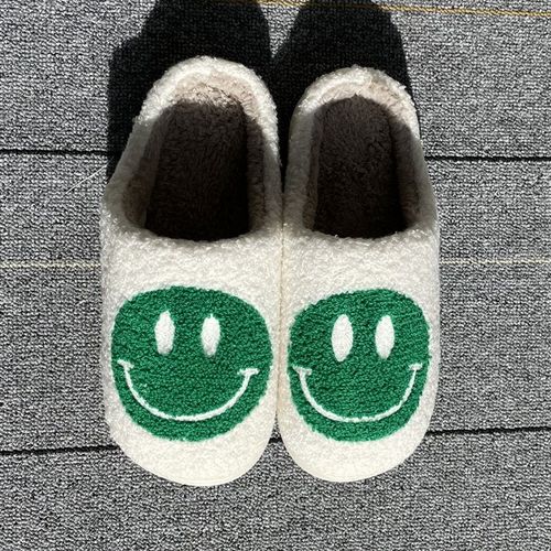 Pantoufles De Visage Smiley Pour Femmes Et Hommes, Pantoufles De Maison, Pantoufles De Visage Heureux, Pantoufles En Peluche Douce Et Confortable, Chaudes Et Moelleuses, Nouvelle Collection 2021