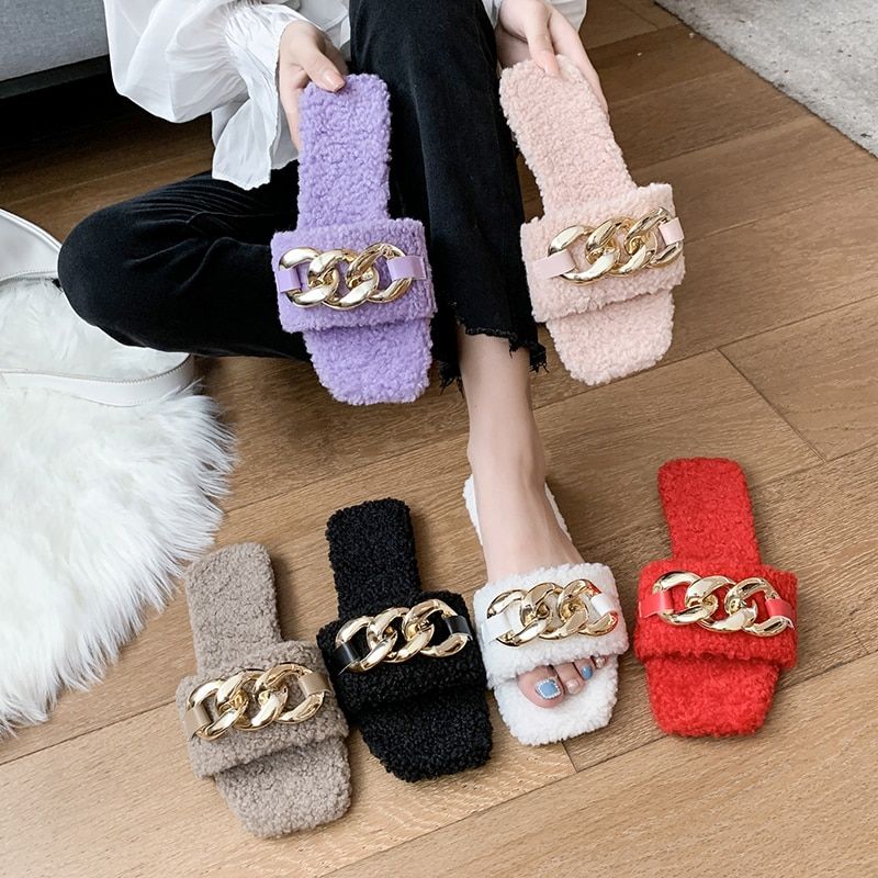 Pantoufles D't  Bout Carr Avec Chane Pour Femmes, Sanda... - 5