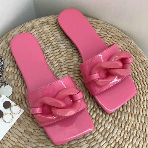 Pantoufles La Mode Pour Femmes, Chaussures Plates Avec Diapositives, Tongs D'extérieur Décontractées, Nouvelles Chaussures Pour Dames