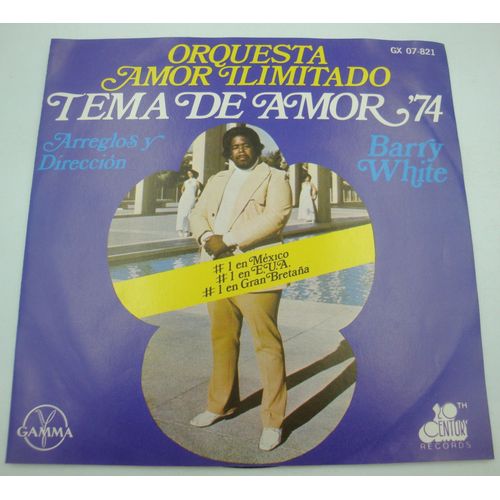 Orchestra Amor Ilimitado Tema De Amor'74/Dulces Momentos Barry White Ep 1974 Gamma