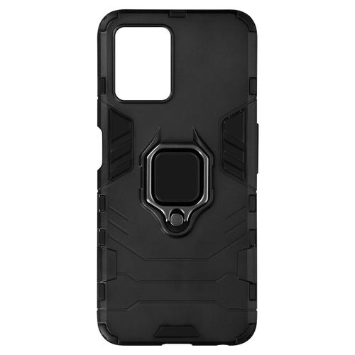 Coque Realme 8i Hybride Antichoc Avec Bague Métallique Support Bleu