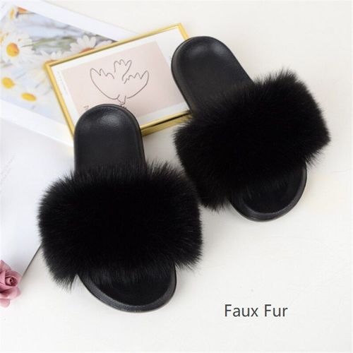 Pantoufles En Fourrure De Raton Laveur Pour Femmes, Sandales En Peluche, Chaussures De Maison Pelucheuses, Tongs Mignonnes Pour Filles, Grande