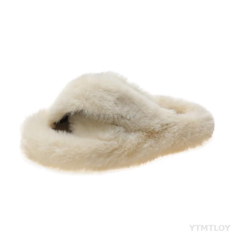 Pantoufles D't En Fourrure De Raton Laveur Pour Femmes, To...