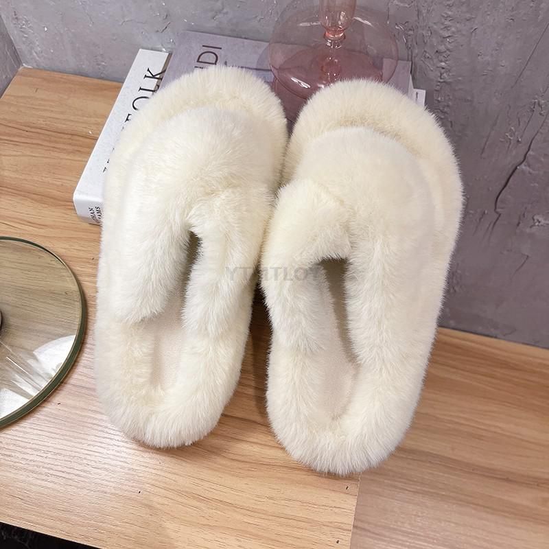 Pantoufles D't En Fourrure De Raton Laveur Pour Femmes, To... - 3