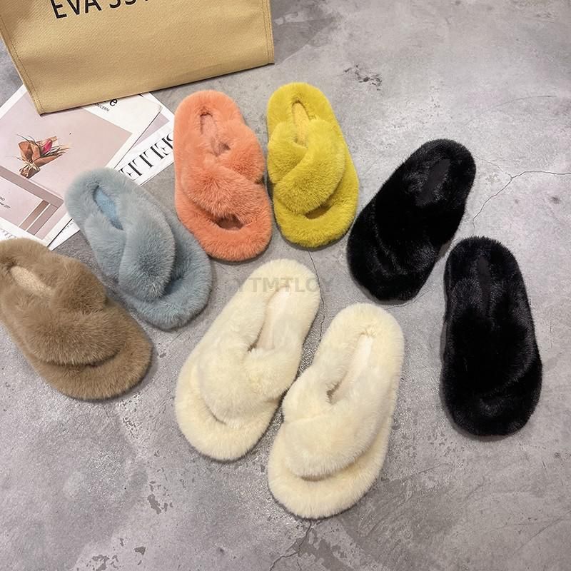 Pantoufles D't En Fourrure De Raton Laveur Pour Femmes, To... - 6