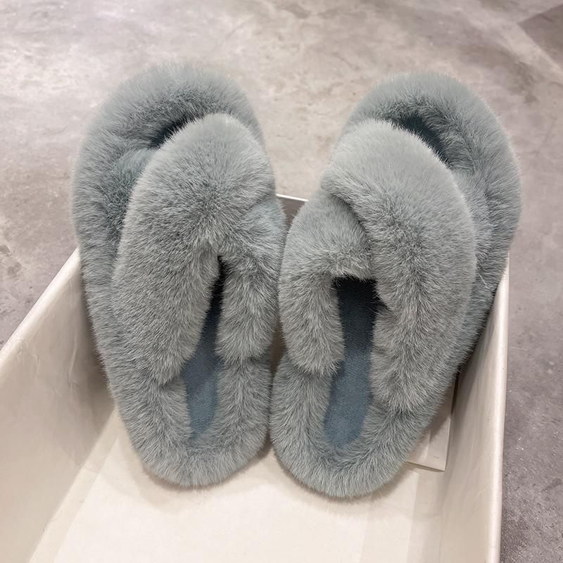 Pantoufles D't En Fourrure De Raton Laveur Pour Femmes, To... - 4