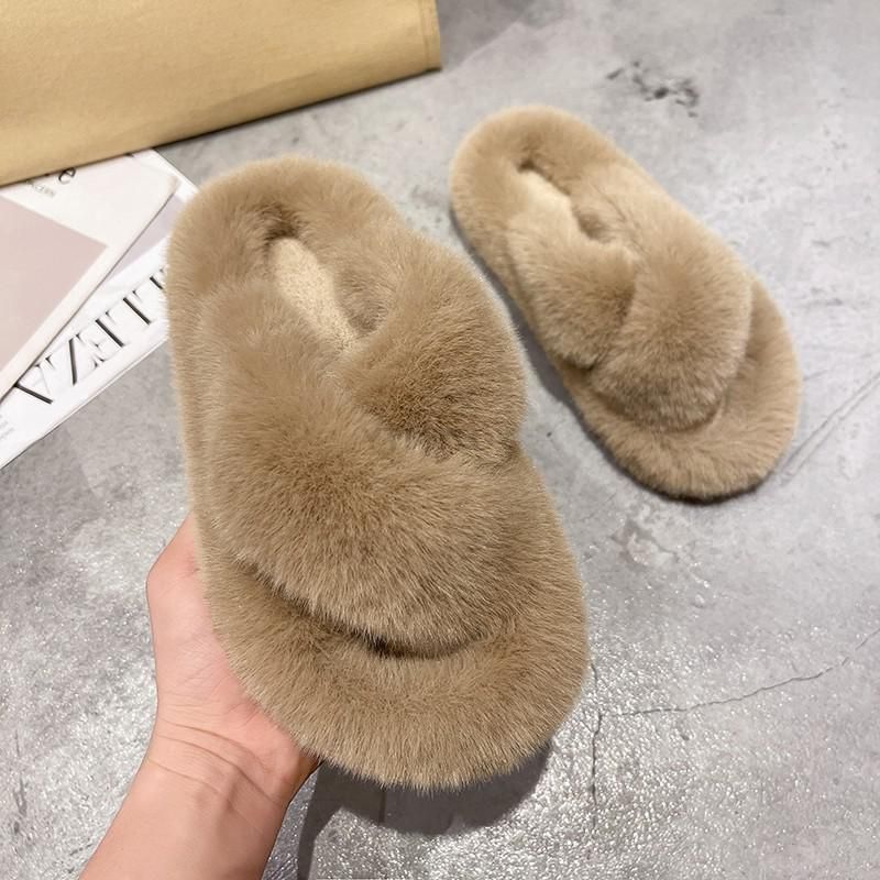 Pantoufles D't En Fourrure De Raton Laveur Pour Femmes, To... - 5