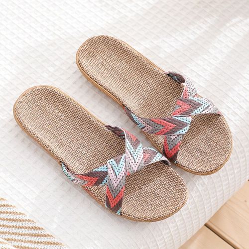 Pantoufles En Lin Pour Femmes Et Hommes, Diapositives Décontractées En Lin, Multi-style Antidérapant Eva Pantoufles De Maison, Chaussures D'intérieur Pour Femmes