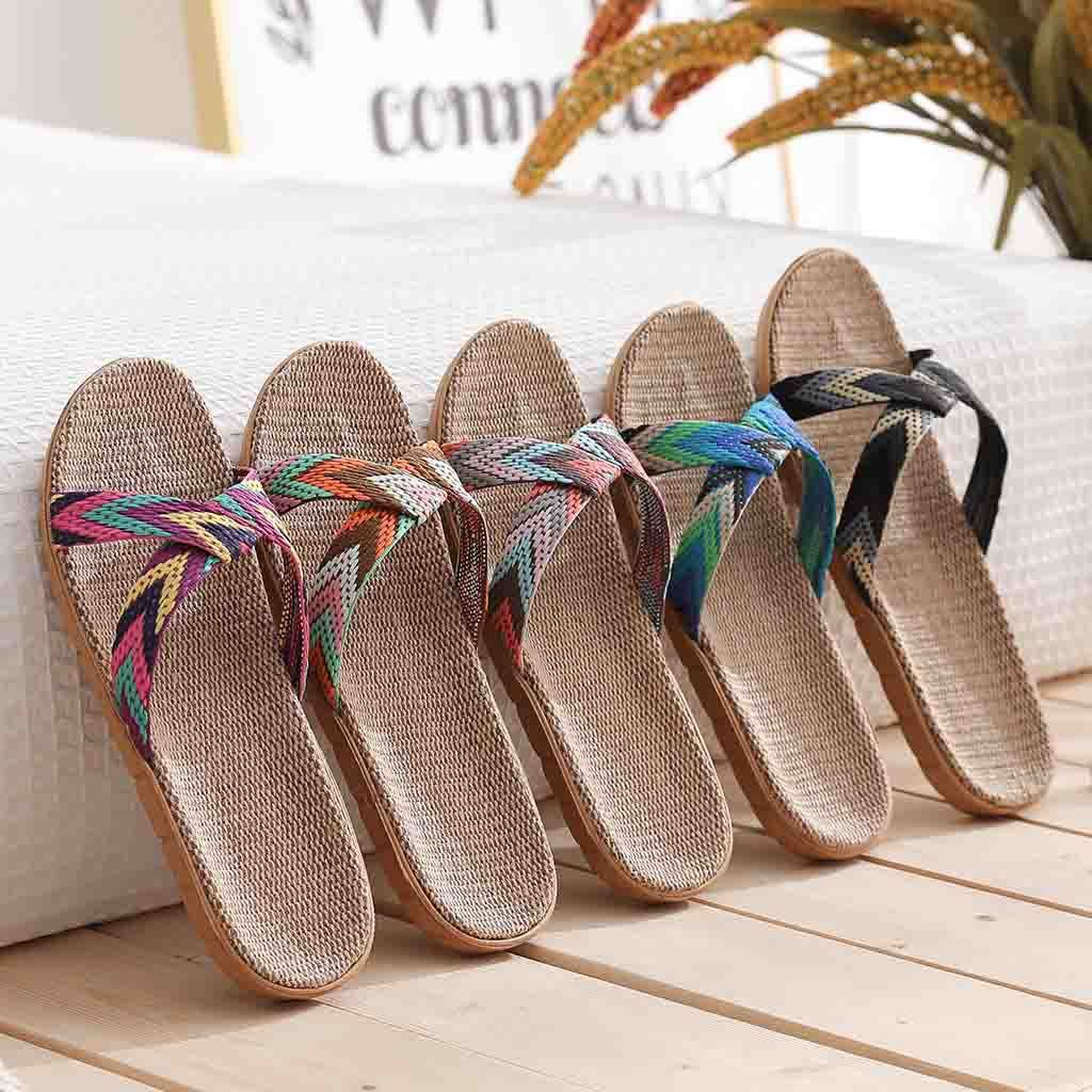 Pantoufles D't En Lin Pour Femmes Et Hommes, Diapositives ... - 2