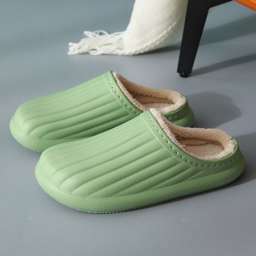 Pantoufles D'hiver Chaudes En Coton Pour Femmes, Antidérapantes, Imperméables, Semellepaisse, Chaussures D'intérieur Souples Pour Couples,