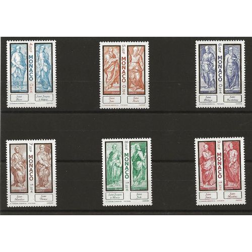 Timbres De Monaco - Année 2000 - Série De 6 Timbres "Les Apôtres"