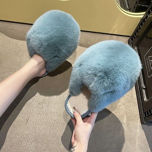 Pantoufles D'hiver D'intérieur Pour Femmes, Chaussures De Maison En Coton, Pelucheuses Et Chaudes, De Styliste