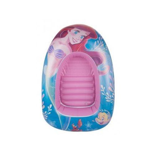 Bateau Gonflable 100x60cm Ariel La Petite Sirene - Disney Princesse - Fille 3-6 Ans - Jeu D'eau, Mer, Piscine - Set Pneumatique + Carte
