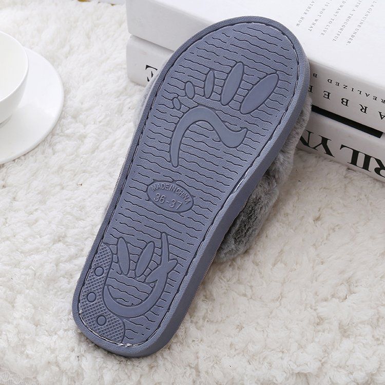 Pantoufles D'hiver En Fausse Fourrure Pour Femmes, Chaussure... - 2