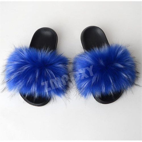 Pantoufles D'hiver En Fausse Fourrure Pour Femmes, Nouvelles Sandales Pelucheuses Ettonnantes Pour Filles, Chaussures Décontractées
