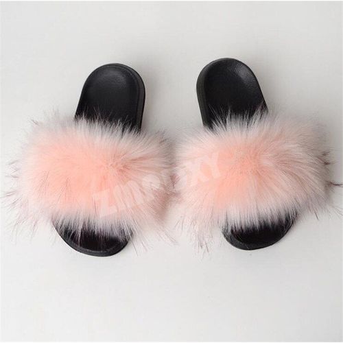 Pantoufles D'hiver En Fausse Fourrure Pour Femmes, Nouvelles Sandales Pelucheuses Ettonnantes Pour Filles, Chaussures Décontractées