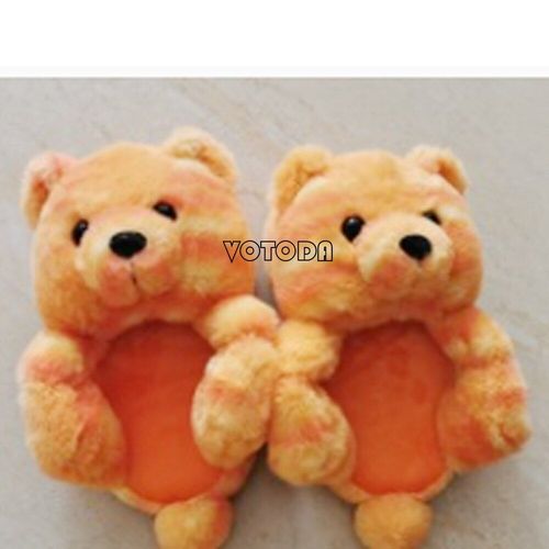 Pantoufles D'hiver En Fausse Fourrure Pour Femmes, Pantoufles De Maison En Peluche De Dessin Animé, Chaussures D'intérieur Chaudes Et Amusantes
