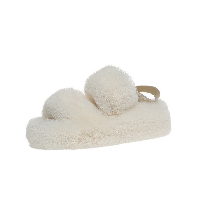 Pantoufles D'hiver En Fourrure Pour Femmes, Chaussures De Ma... - 3