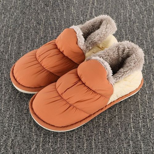Pantoufles D'hiver En Fourrure Pour Femmes, Chaussures De Maison En Peluche Pour Dames, Pantoufles D'intérieur Résistantes La Chaleur