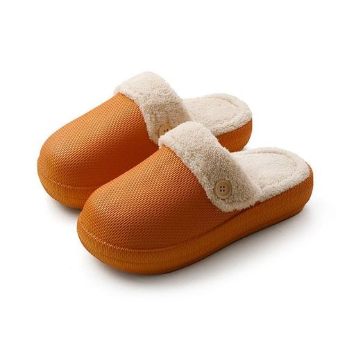 Pantoufles D'hiver En Peluche Imperméables Pour Hommes Et Femmes, Pantoufles En Fourrure Chaude Eva, Sabots Amoureux De La Maison, Chaussures De Sol D'intérieur Pour Femmes