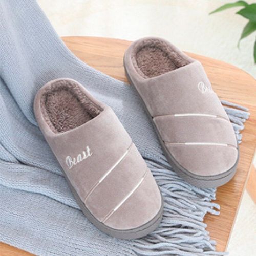 Pantoufles D'hiver En Peluche Pour Femmes Et Hommes, Antidérapantes, Douces, Pour Couples, 2021 - 46-47