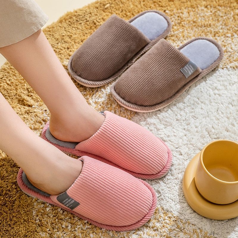 Pantoufles D'hiver En Peluche Pour Femmes, Chaussures D'int... - 10