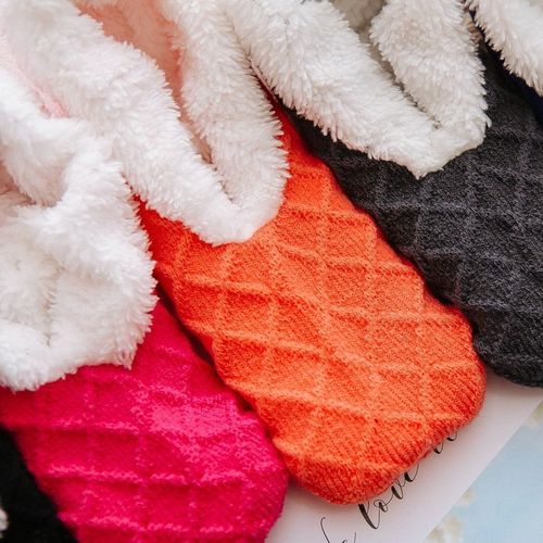 Pantoufles D'hiver En Peluche Pour Femmes, Pantoufles Chaudes, Fourrure Solide, Chaussures En Coton Confortables, Chaussette D'intérieur, Pantoufles De Sol Pour La Maison,