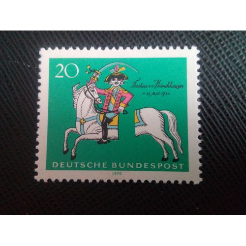 Timbre Allemagne / Rfa Yt 485 250e Anniversaire De Naissance Du Baron De Münchhausen 1970 (140106)