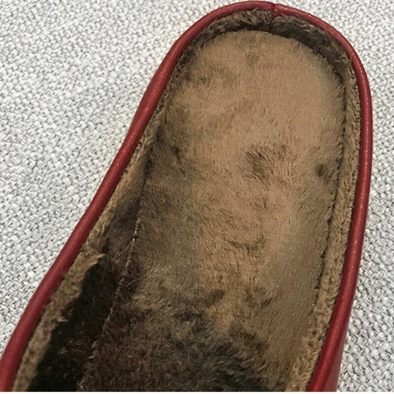 Pantoufles D'hiver Impermables En Cuir Pu Pour Femmes, Chau... - 2