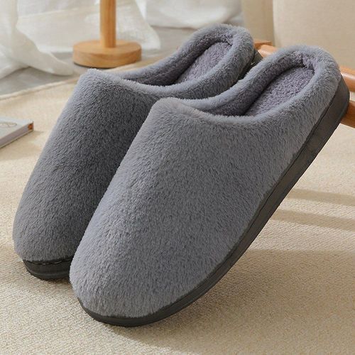 Pantoufles D'hiver Pour Femmes, Chaussures De Maison Chaudes Et Solides, En Peluche, Douces Et Confortables,