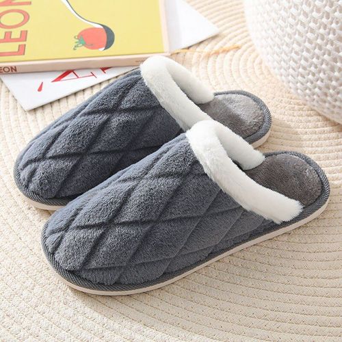 Pantoufles D'hiver Pour Femmes, Chaussures De Maison Chaudes Et Solides, En Peluche, Douces Et Confortables,