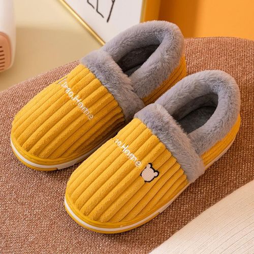 Pantoufles D'hiver Pour Femmes, Chaussures De Maison, Chaudes, En Peluche, Décontractées, Chaussures De Couple, Grande Taille