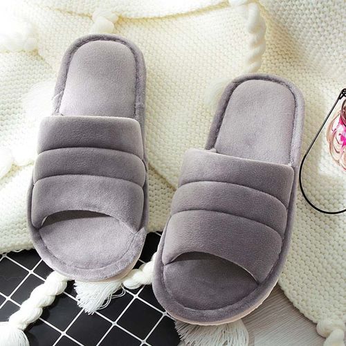 Pantoufles D'hiver Souples Pour Femmes, Tongs En Peluche, Chaudes, Sandales Jetables Pour Hôtel, Pantoufles De Chambre Coucher Antidérapantes Pour Hommes