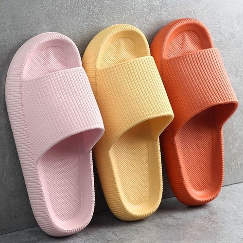 Pantoufles D'intérieur Plateformepaisse Pour Femmes, Pantoufles De Salle De Bain, Antidérapantes, Douces Eva, Pour Amoureux Du Sol, Chaussures Pour Dames, Sh426