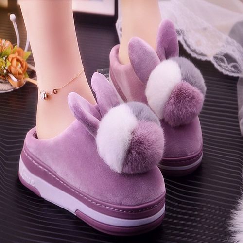 Pantoufles D'intérieur Plateforme Pour Femmes, Mignonnes Chaussures De Maison, Chaudes, Automne Hiver