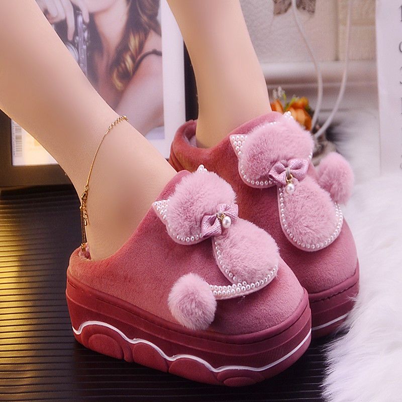 Pantoufles D'intrieur  Plateforme Pour Femmes, Mignonnes C... - 6