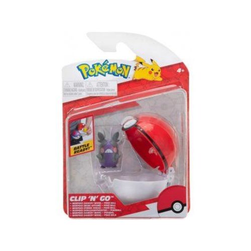 Coffret Pokemon Pokeball - Morpeko Mode Affamé Et Sa Poke Ball Rouge Et Blanche - Clip 'n' Go - Figurine Pokemon