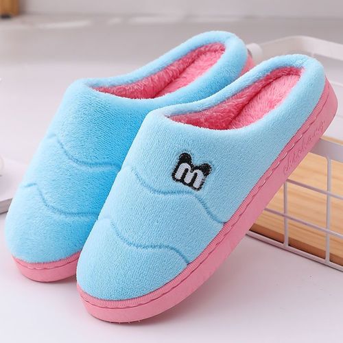 Pantoufles D'intérieur Chaudes Pour Femmes, Chaussures En Coton Doux, En Peluche, Antidérapantes, Pantoufles De Maison Pour Hommes, Diapositives Pour Chaussures De Chambre Coucher
