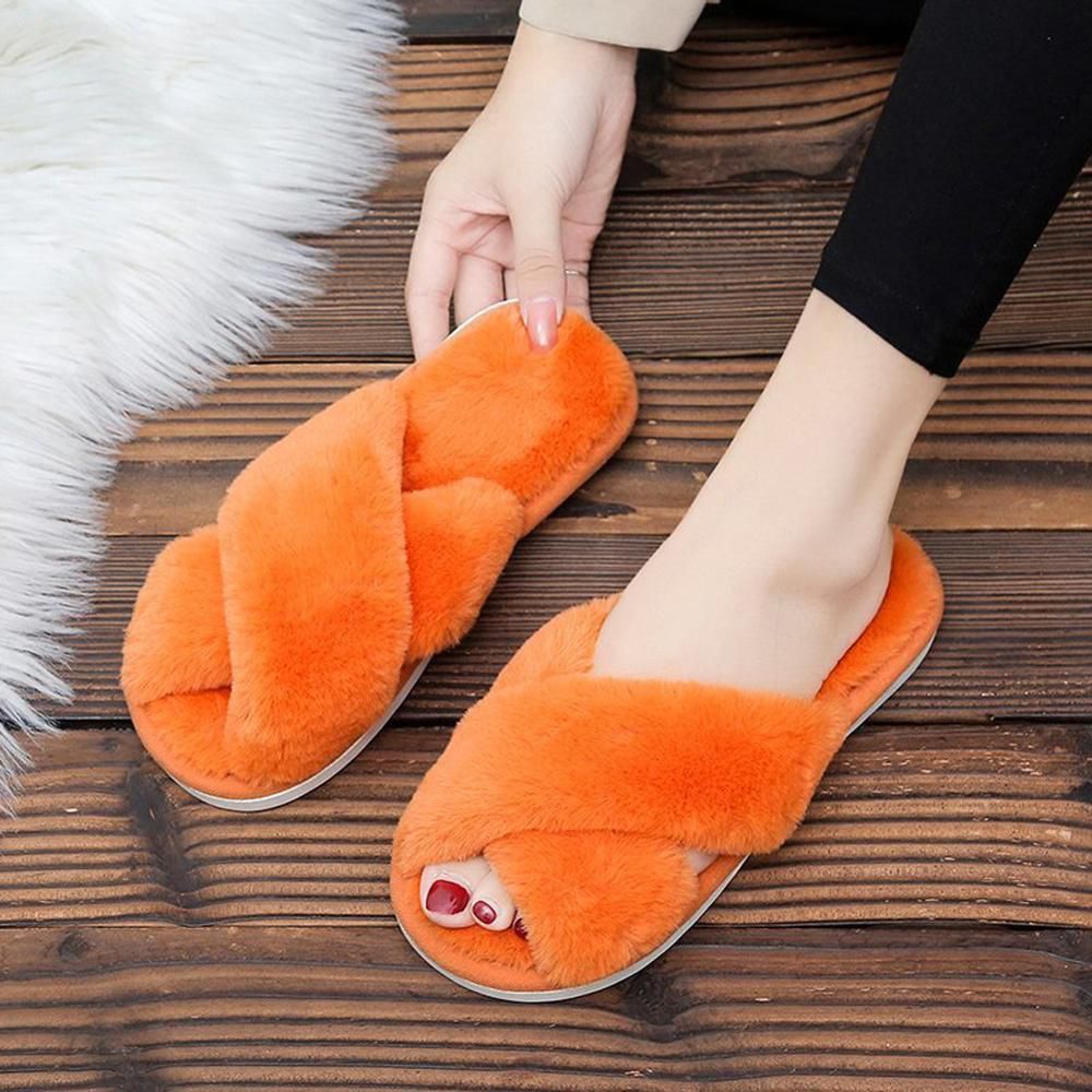 Pantoufles D'intrieur En Fausse Fourrure Pour Femmes, Chaus... - 5