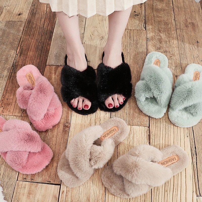 Pantoufles D'intrieur En Fausse Fourrure, Tendance Hiver 20... - 4