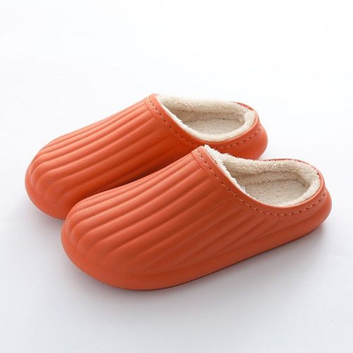 Pantoufles D'intérieur Imperméables Pour Hommes Et Femmes, Chaussures D'hiver Plateforme, Chaudes, En Peluche, Pantoufles De Travail Pour La Cuisine, Diapositives De Sol Pour La Maison