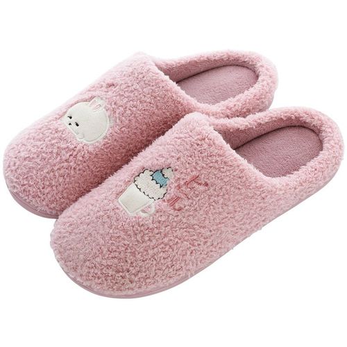 Pantoufles D'intérieur Pour Femmes Et Hommes, Style Dessin Animé, Peluche Douce, Amoureux De La Maison, Diapositives En Coton, Chaussures D'hiver, Pantoufles Chaudes De Sol De Maison Sh08161
