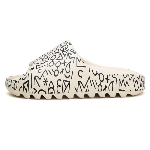 Pantoufles D'intérieur Pour Femmes, Chaussures De Luxe , Glissades De Maison, Graffiti De Plage, Chaussures De Dessin Animé, Glissades D'os