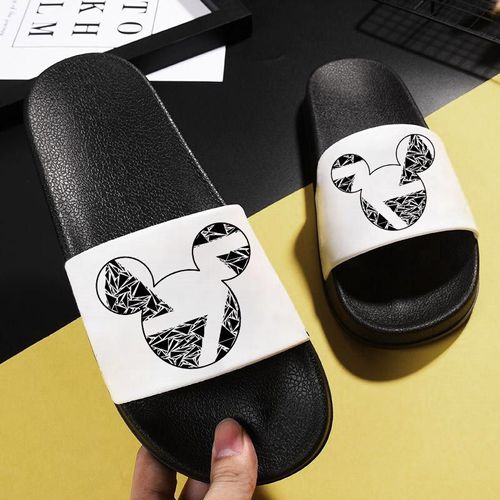 Pantoufles D'intérieur Pour Femmes, Chaussures Plates De Salle De Bains, Imprimé Géométrique Léopard, Tongs Souples Antidérapantes Pour Le Sol De La Maison,