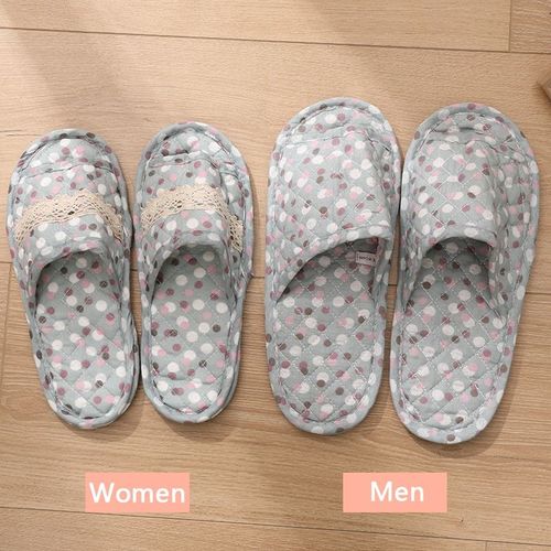 Pantoufles D'intérieur Pour Femmes, Nouvelle Collection, Vintage, Couple, Floral, Pour La Maison, La Chambre À Coucher, En Coton Doux, Semelle À Orteils, Chaussures Plates De Voyage - 35-38